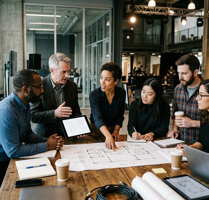 lassen sich Tagungsräume Konzept Grafik