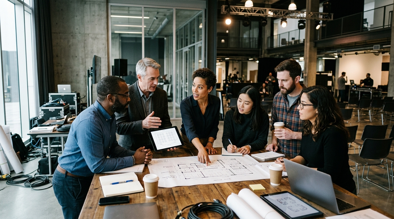 lassen sich Tagungsräume Konzept Grafik