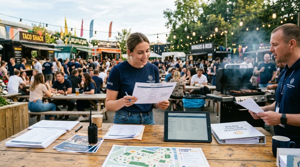 organisieren - Teams sommerliches Outdoor-Event