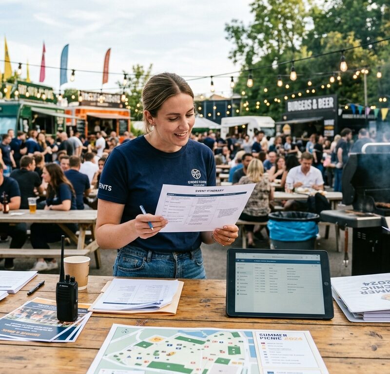 organisieren - Teams sommerliches Outdoor-Event